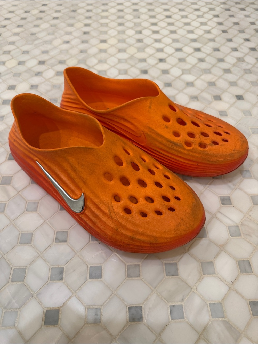 Nike Kids' Orange Slip-On Foam Clog
